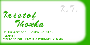 kristof thomka business card